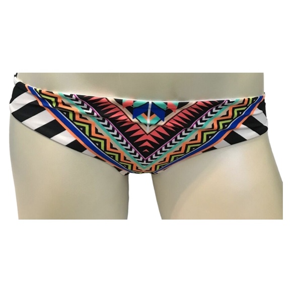 Victoria's Secret PINK Aztec Tribal Geo Cheeky Hipster Swim Bottom XS - Picture 1 of 2